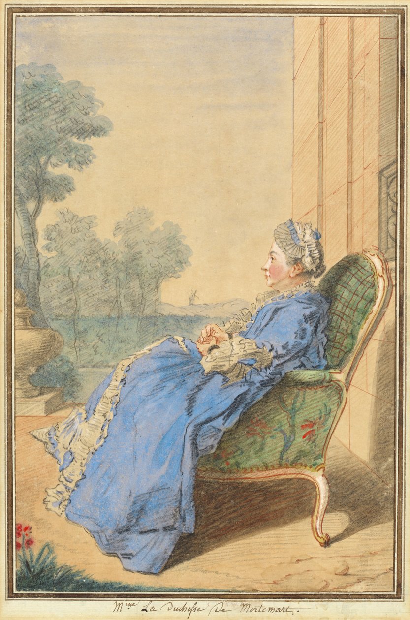 Madam Mortemart Düşesi by called Carmontelle Louis de Carrogis