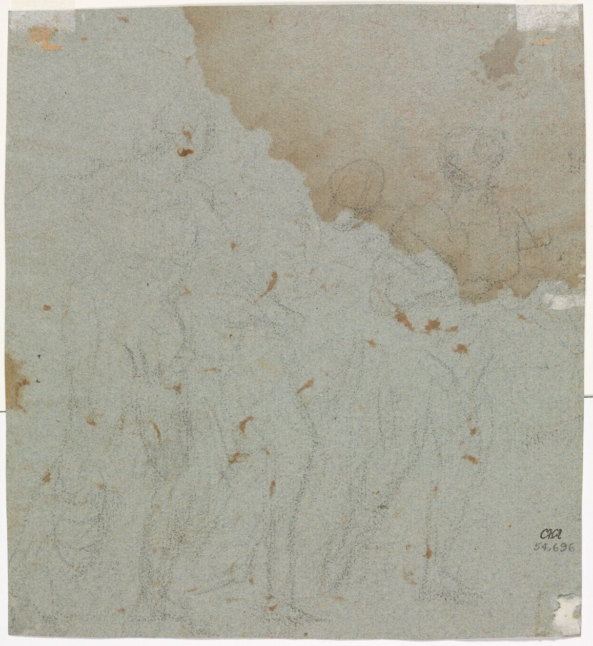 Lût ve Kızları için Eskiz (verso) by circle of Pietro da Cortona