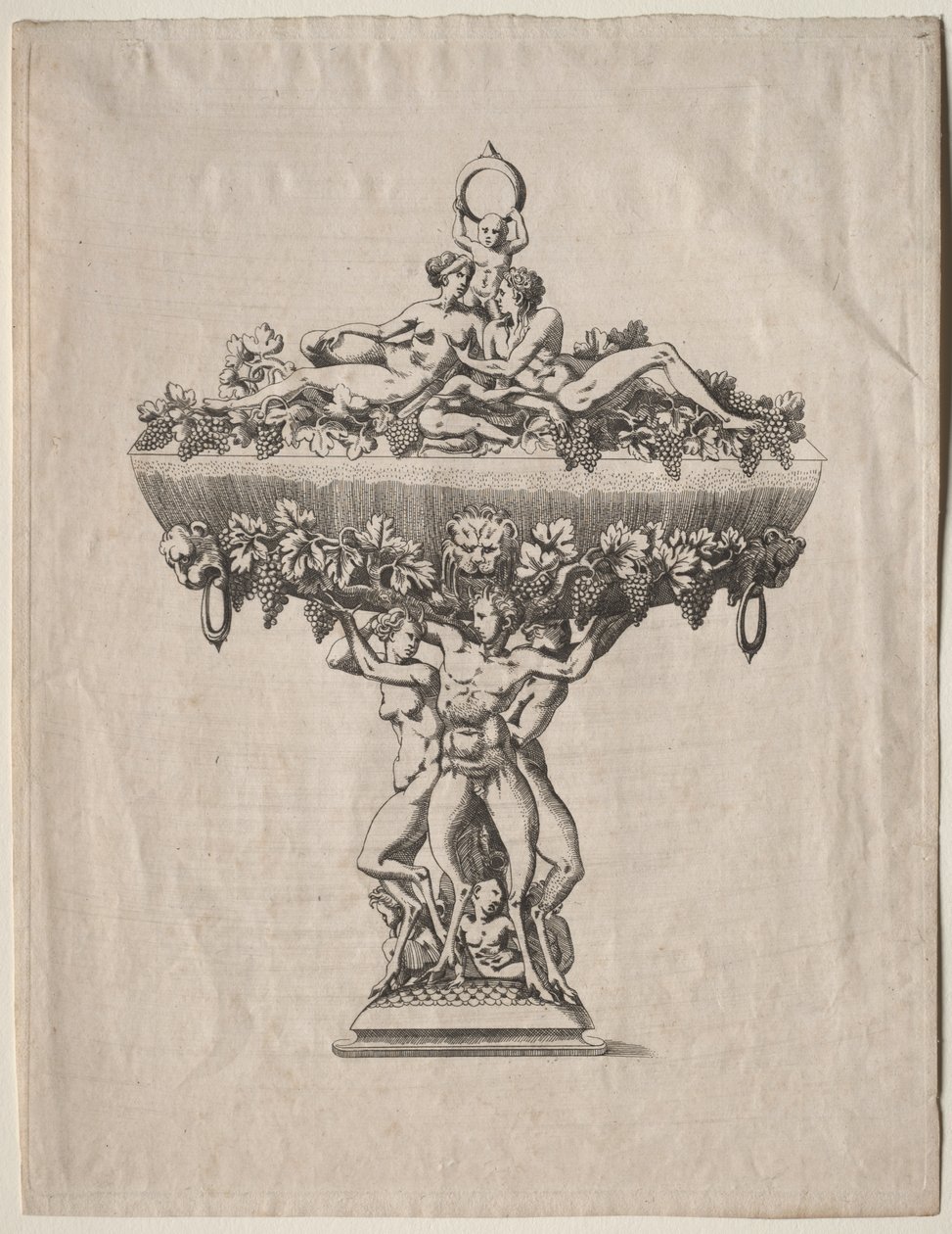 Üzüm Festoonlu Kapaklı Fincan by copy after Antonio Fantuzzi