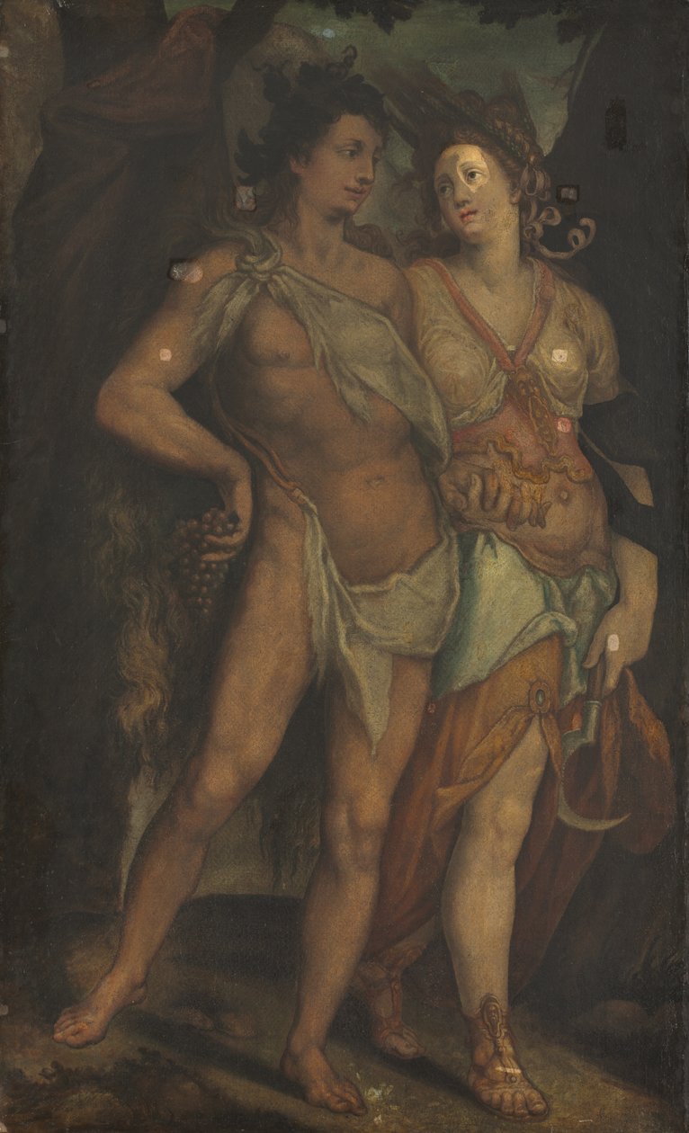 Ceres ve Bacchus by copy after Bartholomaeus Spranger