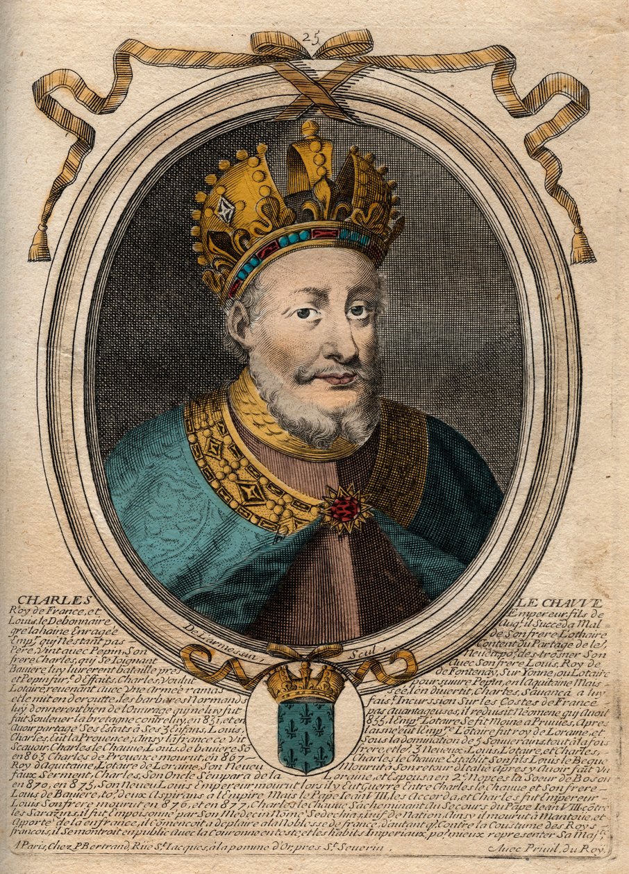 Kel Charles II (823-877), Fransa Kralı - Charles II (823-877) Kel - 
