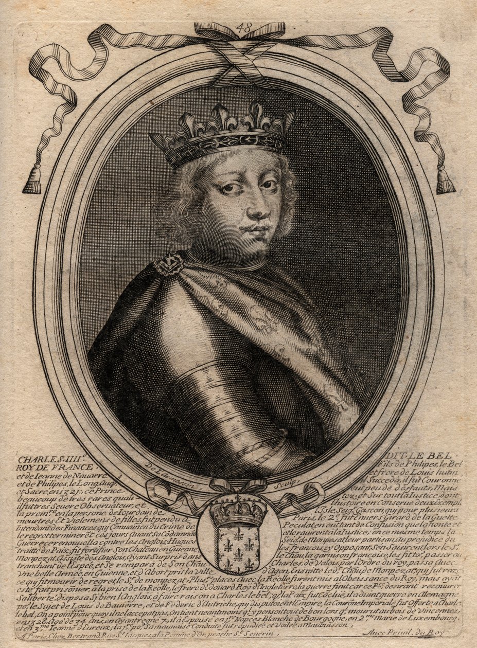 Charles IV Bel portresi (1294 - 1328), Fransa Kralı - Charles IV 