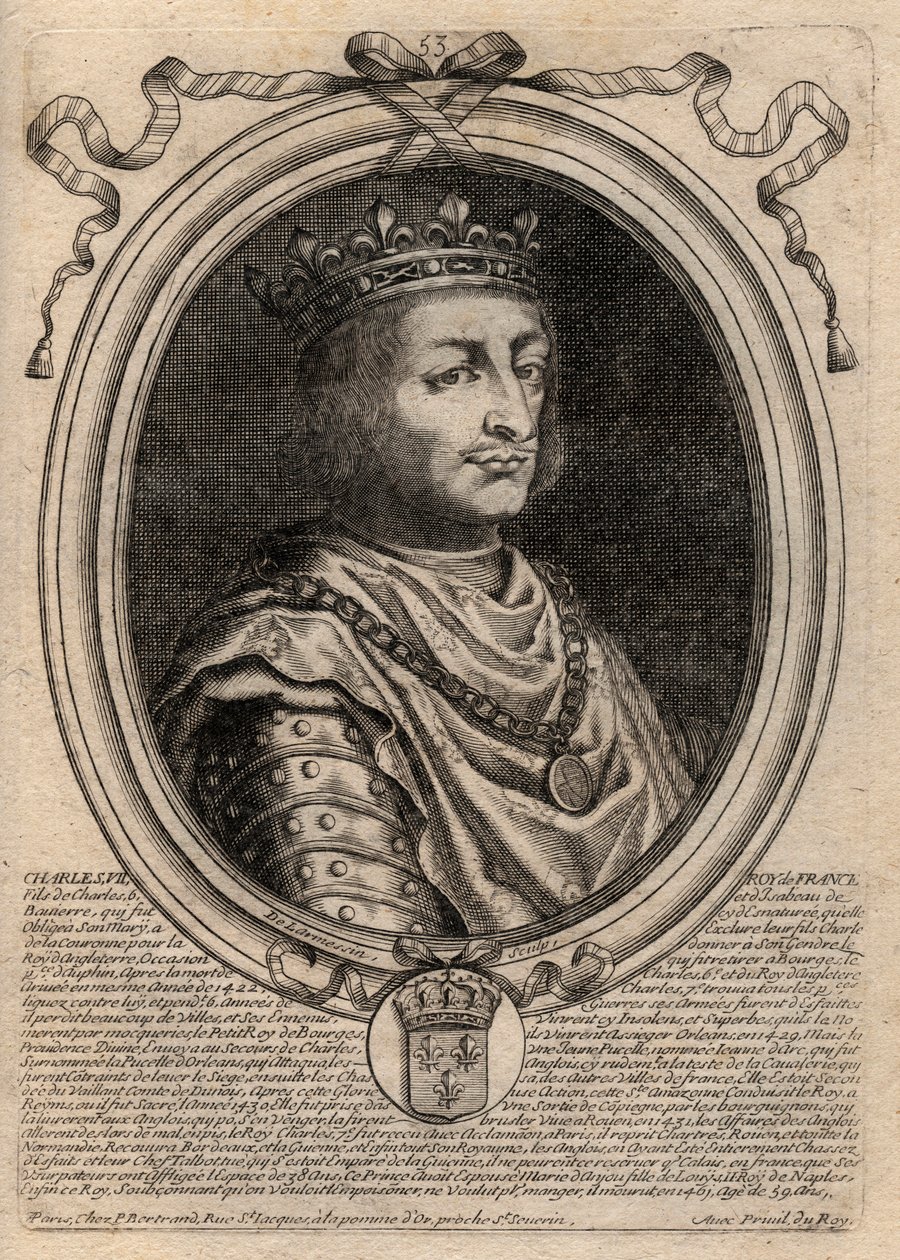 Charles VII (1403-1461) Fransa Kralı Portresi - CHARLES VII (1403-1461) Fransa Kralı by de Larmessin