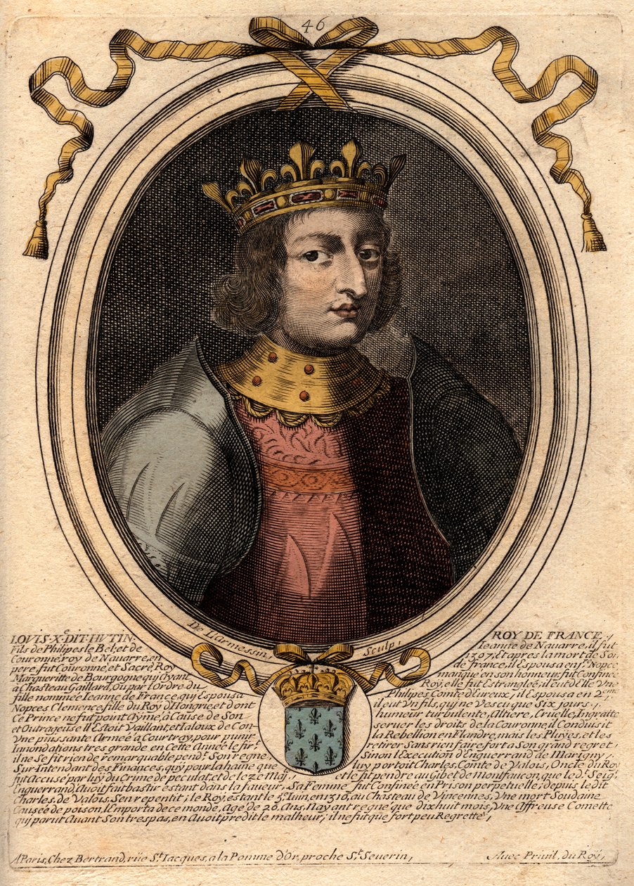 Louis X Hutin (1289-1316), Fransa Kralı - Louis X (1289-1316) İnatçı, Fransa Kralı ve Navarre - 