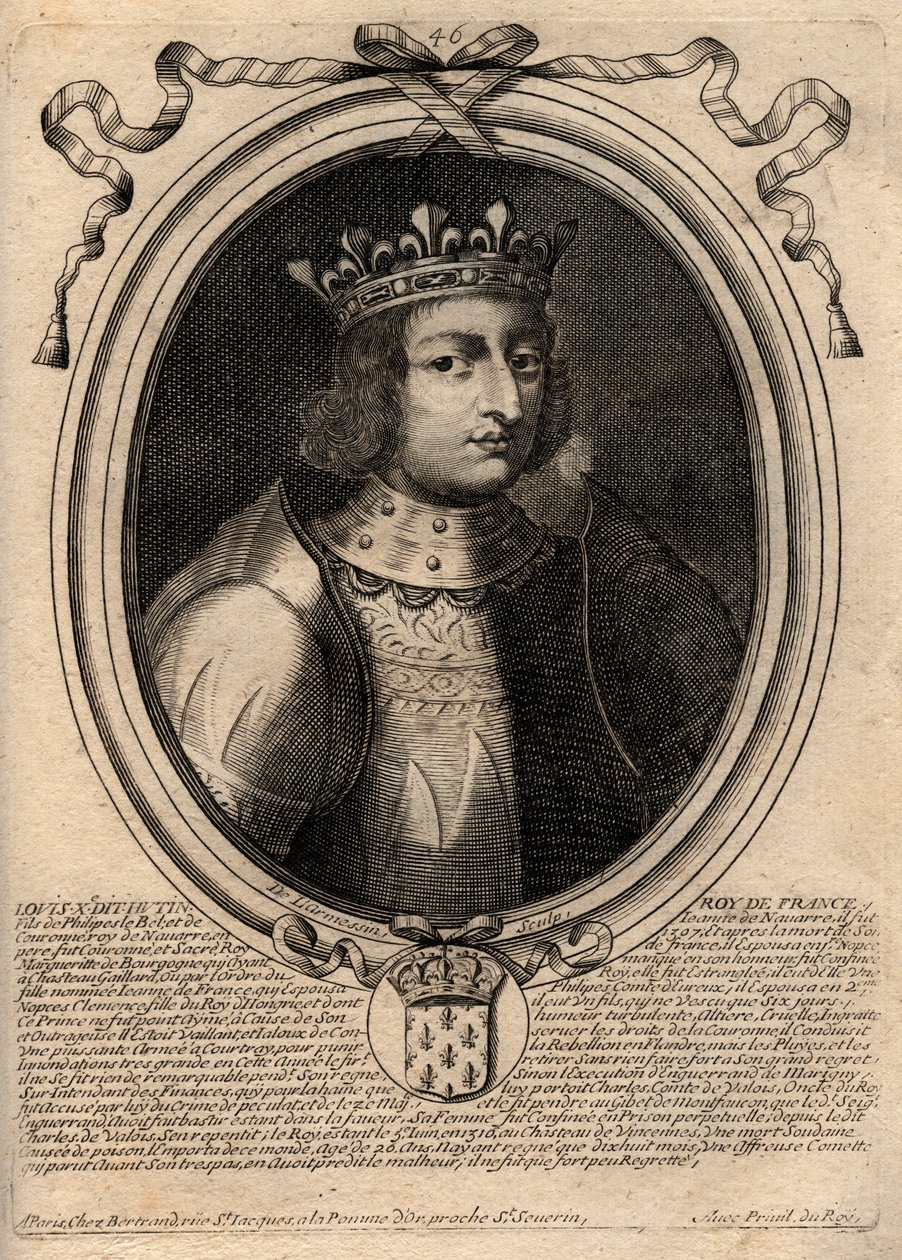 Louis X Hutin (1289-1316), Fransa Kralı - Louis X (1289-1316) İnatçı, Fransa Kralı ve Navarre - 