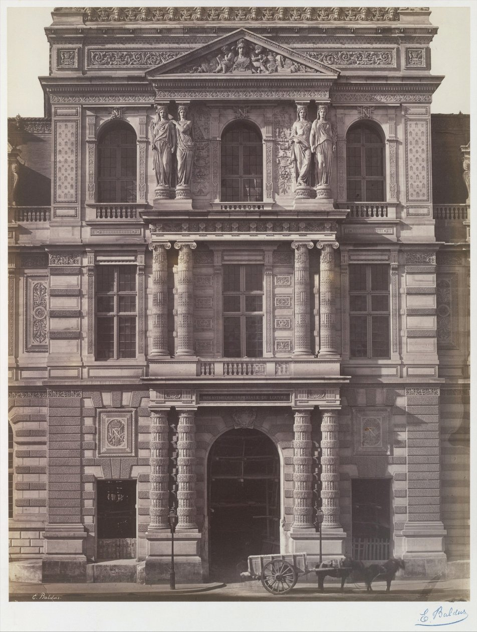 Louvre İmparatorluk Kütüphanesi by Edouard Denis Baldus
