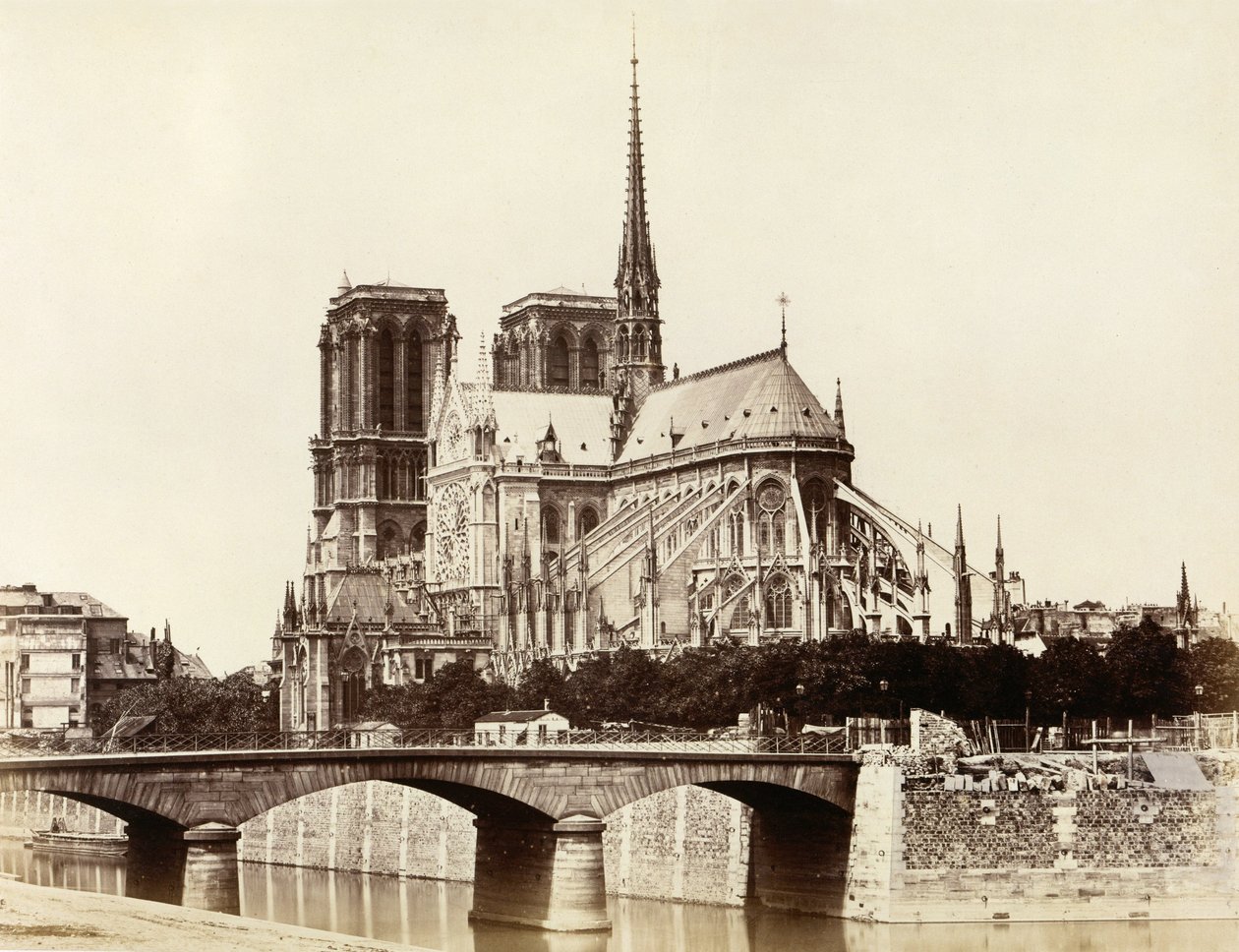 Notre Dame (Apsis) by Edouard Denis Baldus