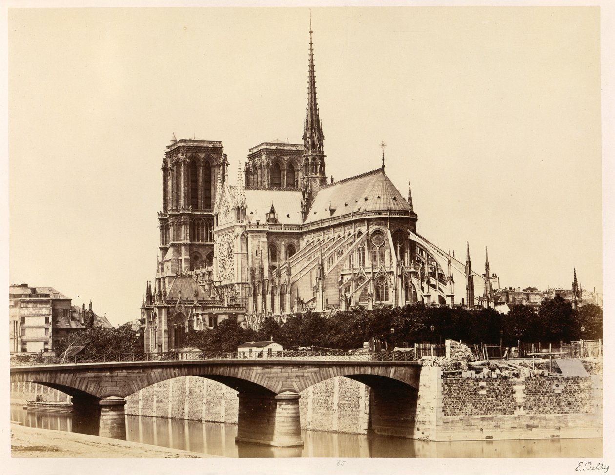 Notre Dame (Apsis) by Édouard Baldus