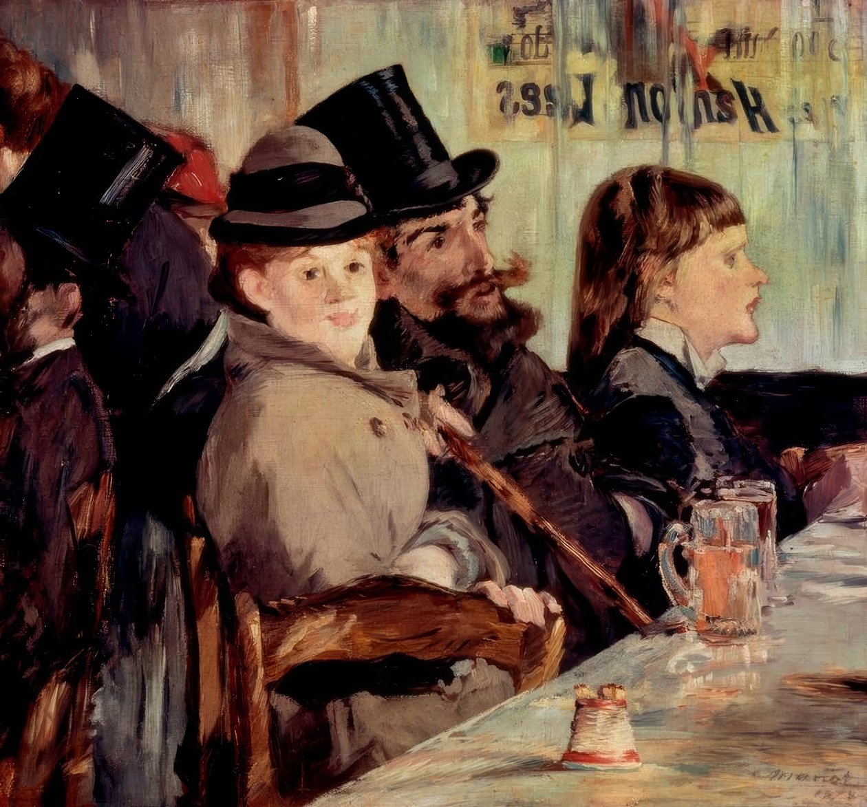 kahve dükkanında by Édouard Manet