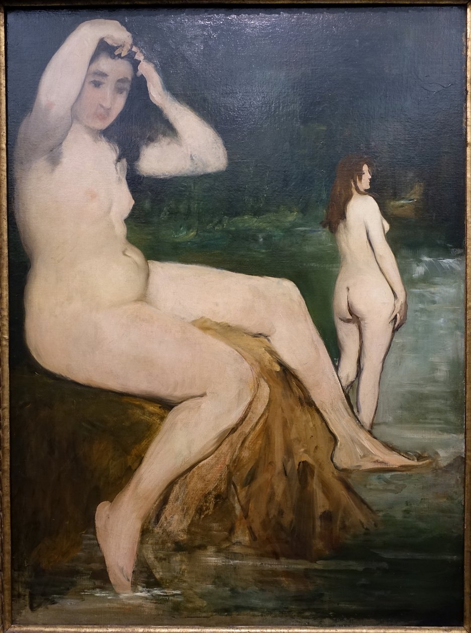 Seine Nehrinde Yıkananlar by Édouard Manet
