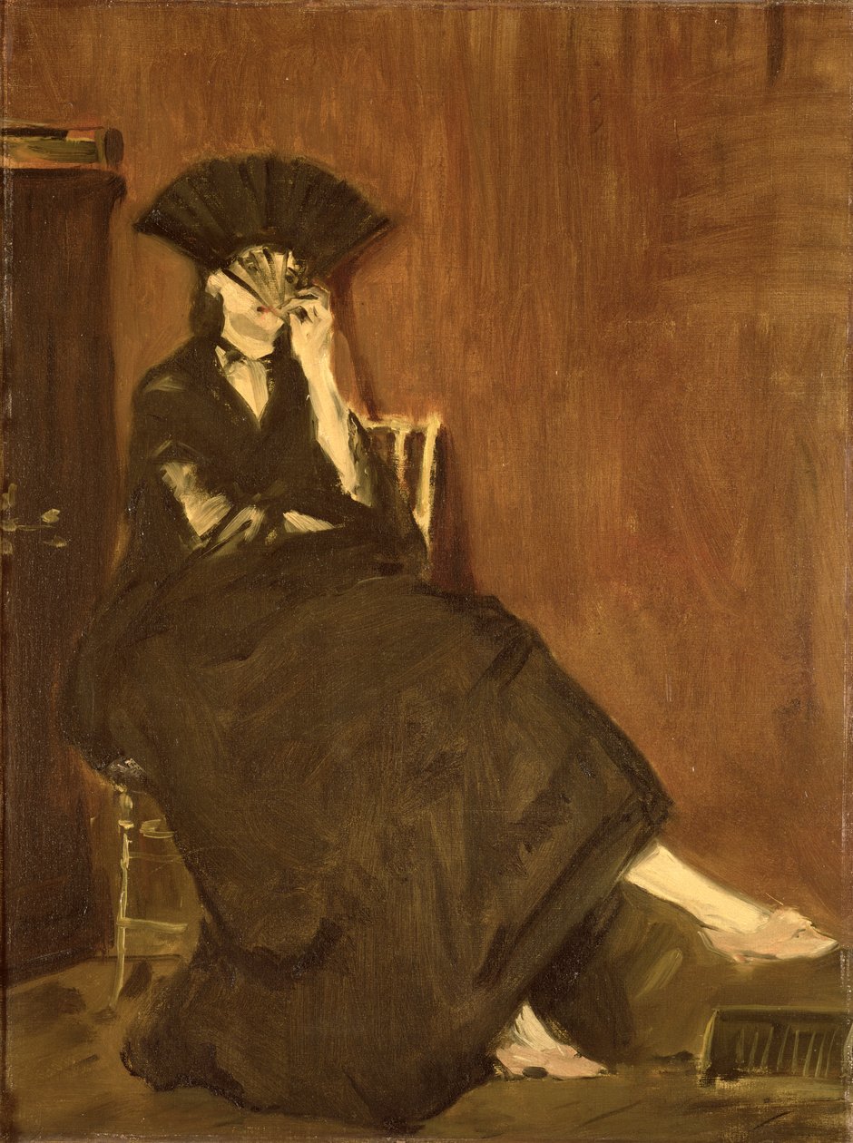 Berthe Morisot (1841-95) Vantilatörlü, 1872 by Édouard Manet