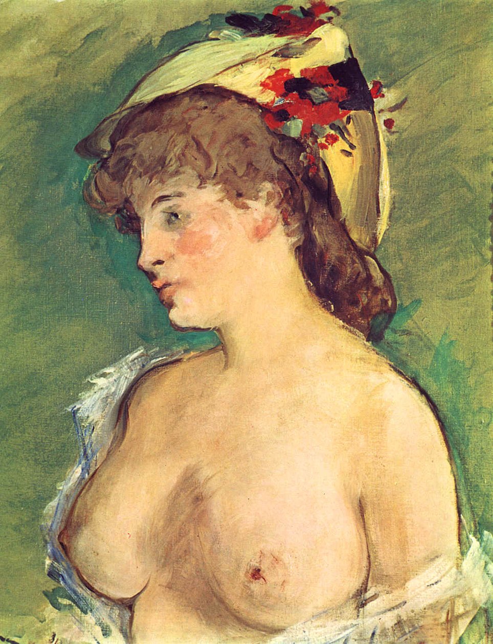 çıplak göğüslü sarışın kadın by Édouard Manet