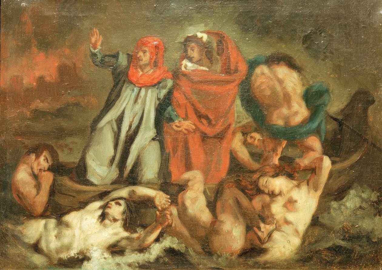 Dante ve Virgil teknede by Édouard Manet