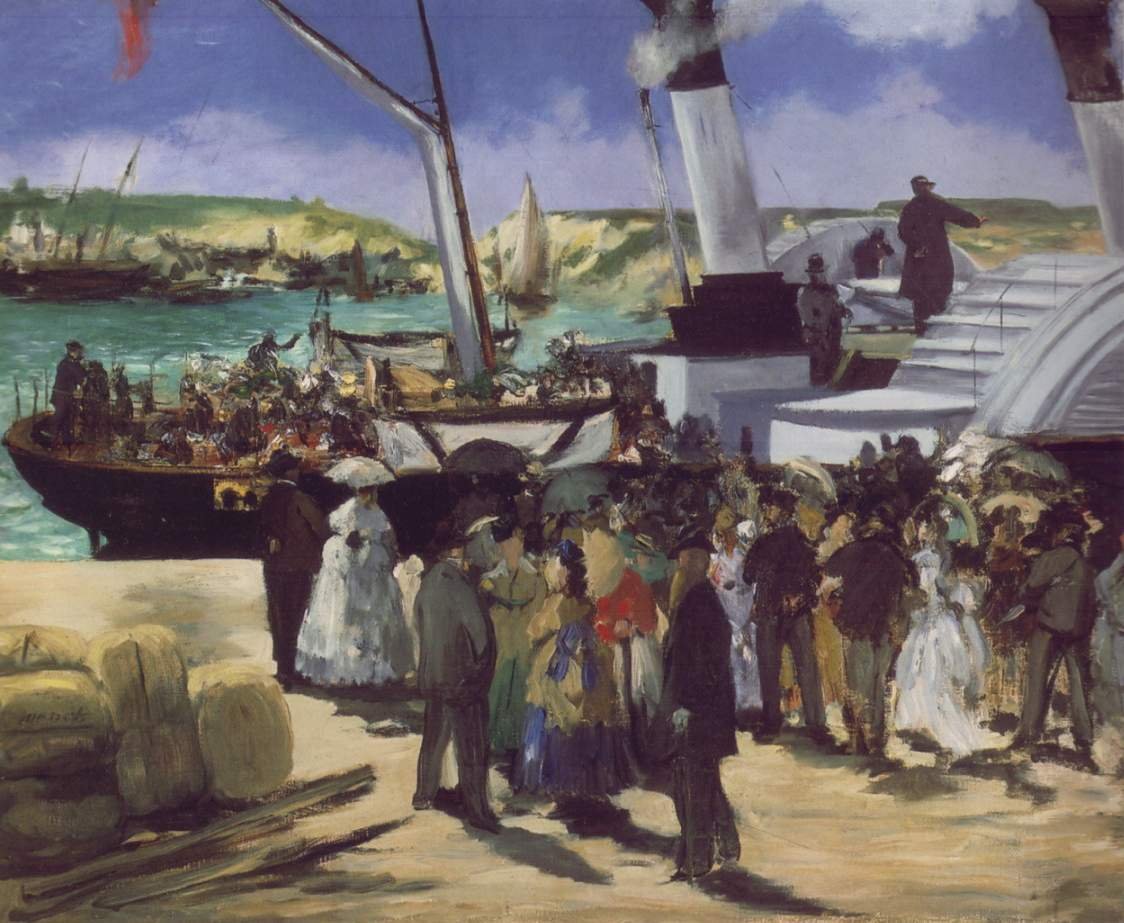 Folkstone Teknesinin Kalkış by Édouard Manet
