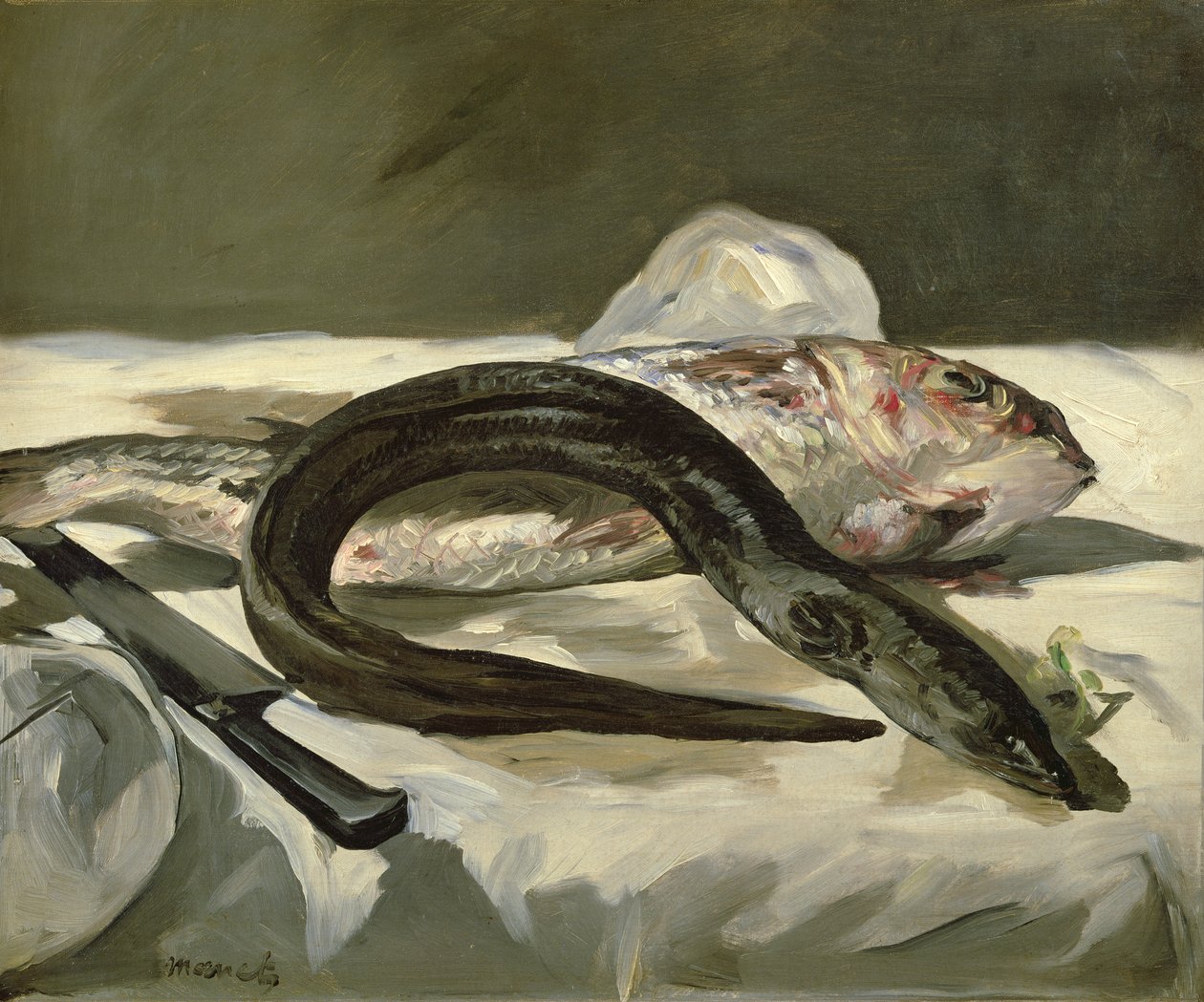 Yılan Balığı ve Barbunya, 1864 by Édouard Manet