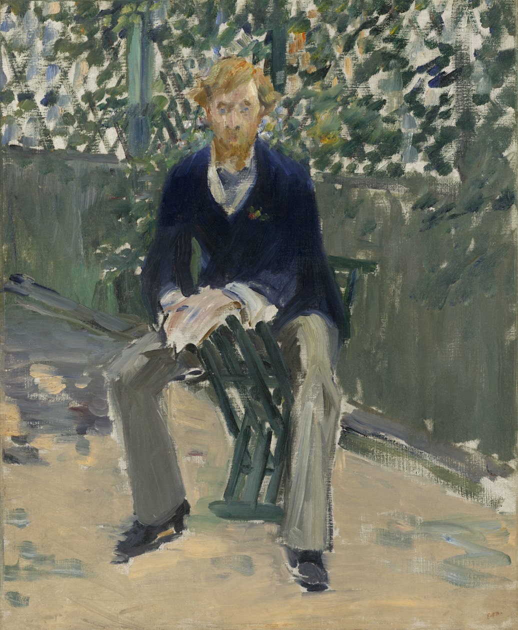 George Moore, Sanatçının Bahçesinde, 1879 dolayları by Édouard Manet
