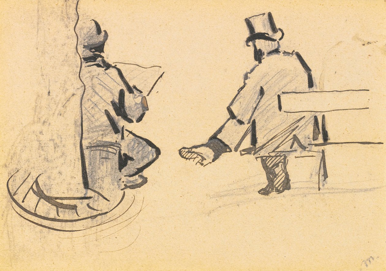 Adam bir bankta by Édouard Manet
