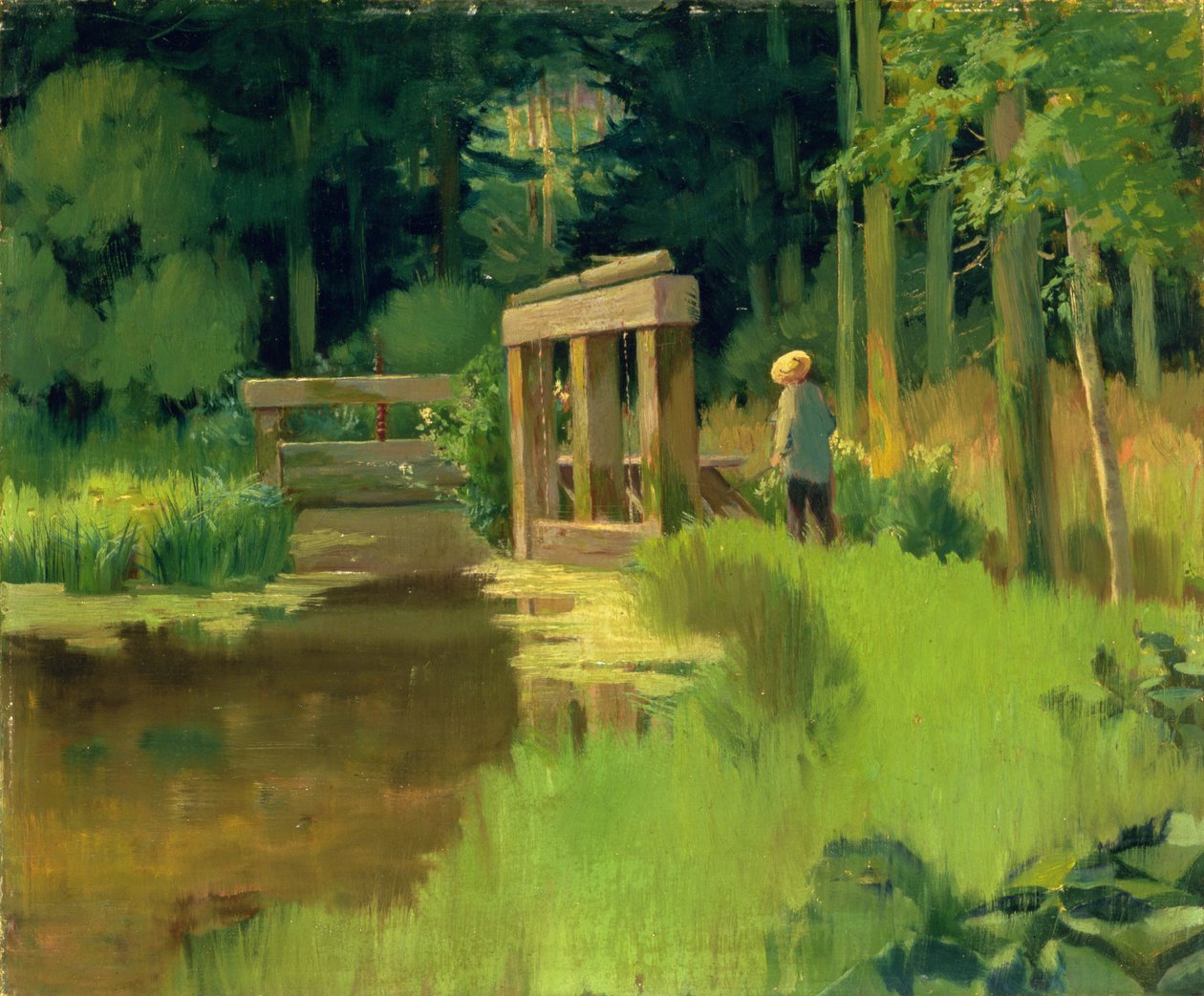 Parkta by Édouard Manet