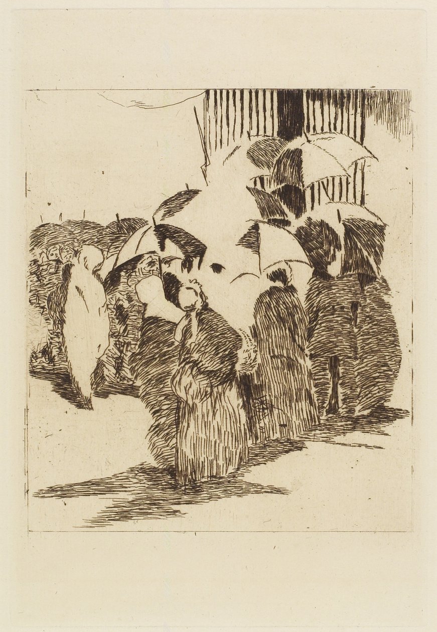 Kasap Önünde Sıra, 1870 by Édouard Manet