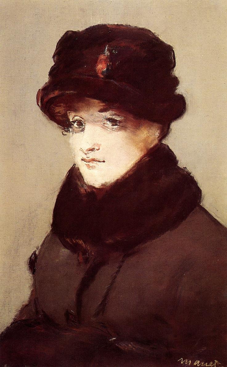 Su samuru şapkalı Méry Laurent by Édouard Manet