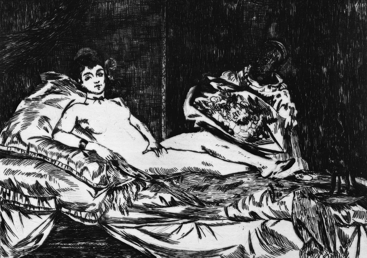 Olympia (büyük versiyon) by Édouard Manet