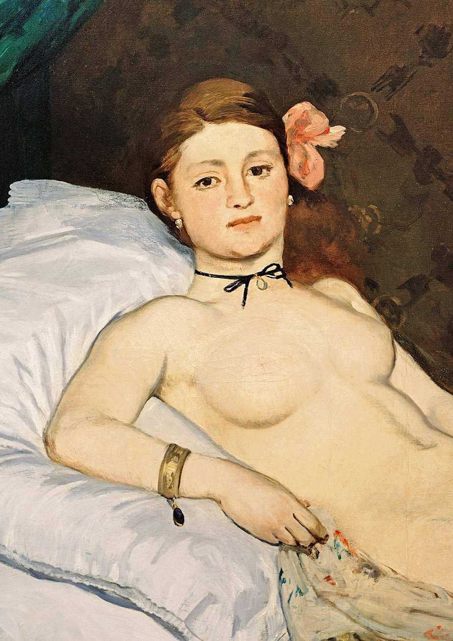 Olympia, 1863 (64183 detayı) by Édouard Manet