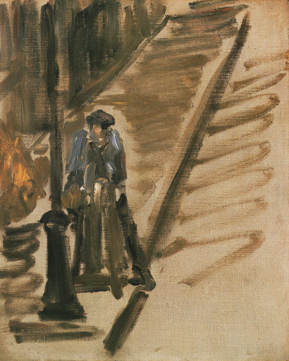 Bıçak bileyici ile Rue Mosnier by Édouard Manet