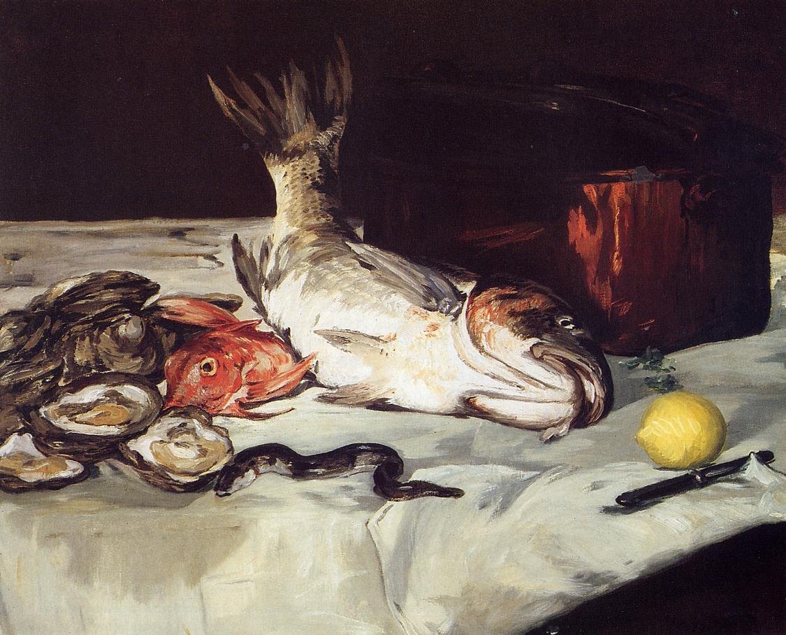 Balık ile Natürmort by Édouard Manet