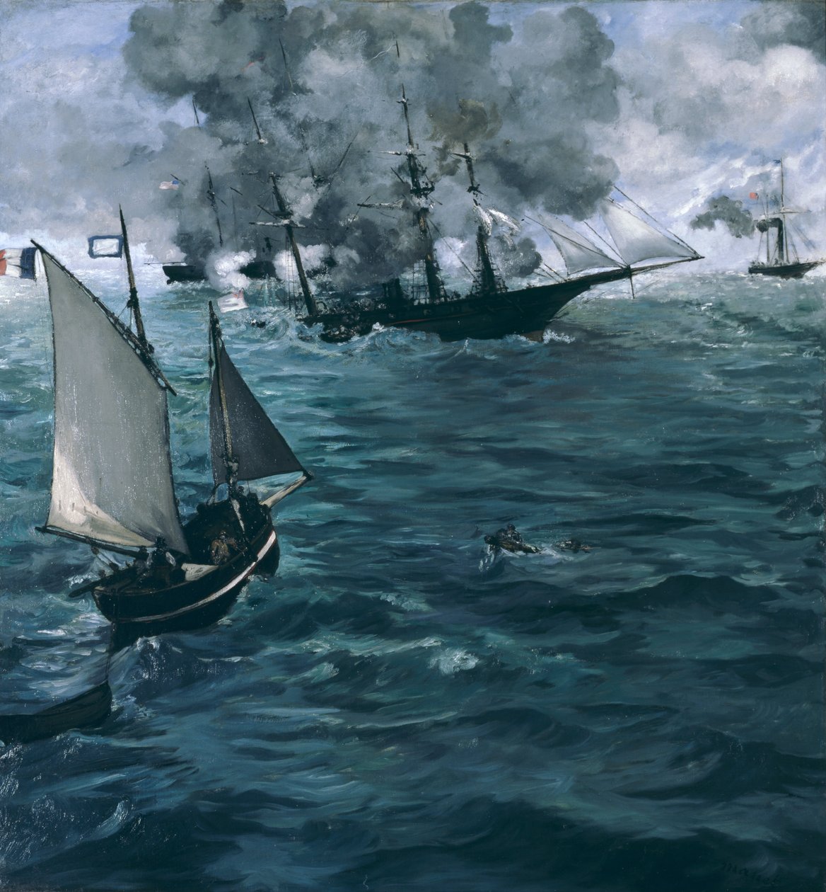 ABD Savaşı Kearsarge ve C.S.S. Alabama by Édouard Manet