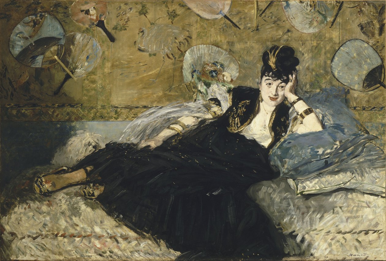 Hayranları olan kadın by Édouard Manet