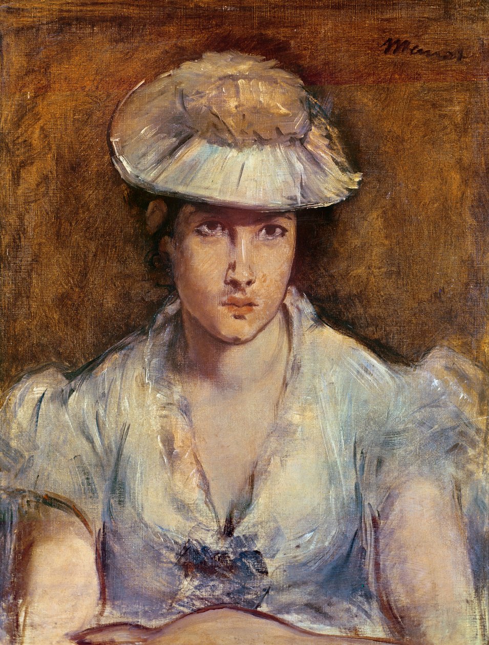 Beyaz veya Marguerite Gauthier-Lathuille Giyinmiş Genç Kız, 1878 dolayları by Édouard Manet