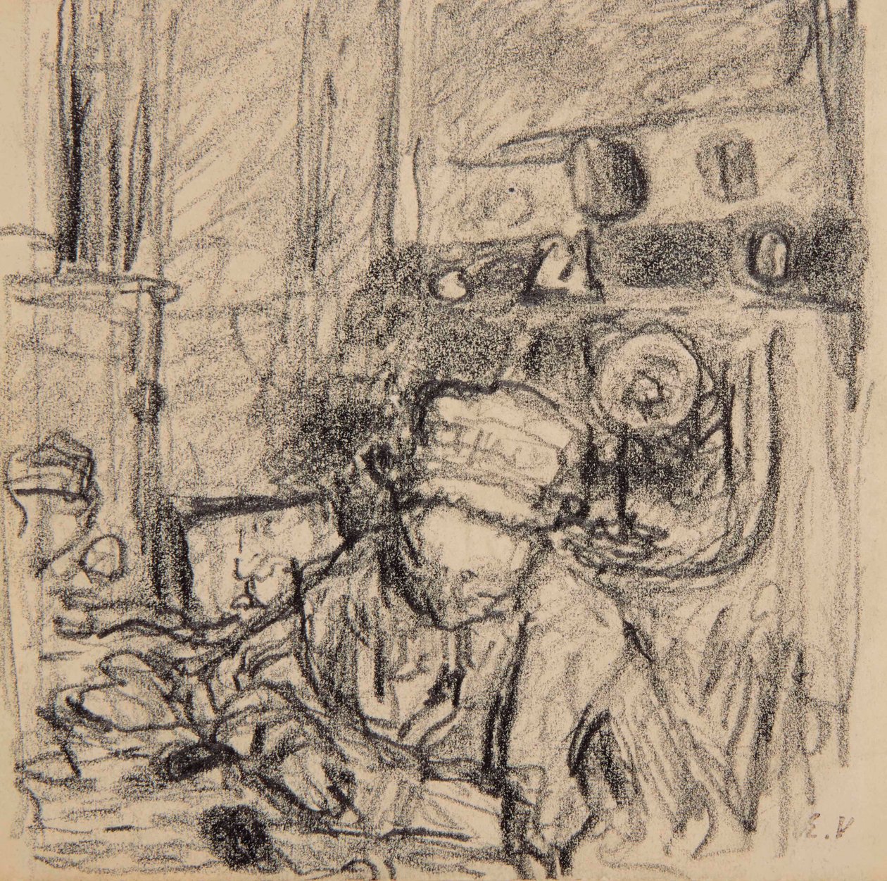 Madam Vuillard, rue de Calais by Edouard Vuillard