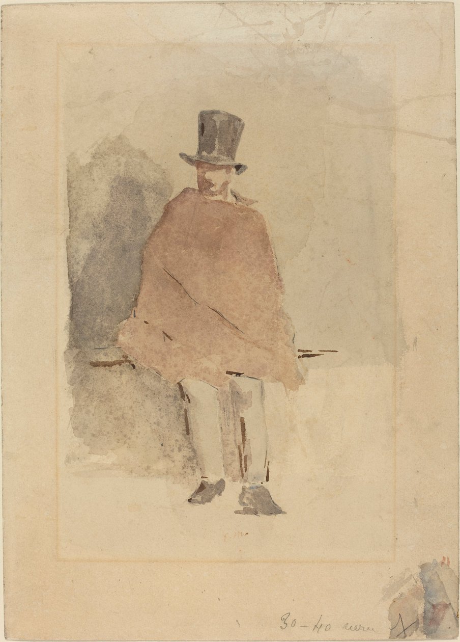 Uzun Şapkalı Adam by Édouard Manet