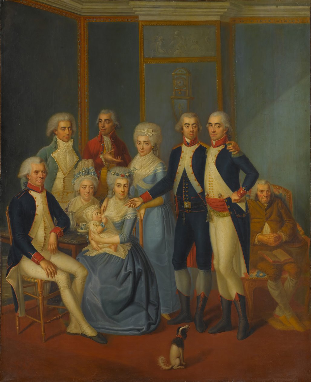 Askeri Bir Ailenin Portresi, yak. 1789-90. by early 19th century painter.