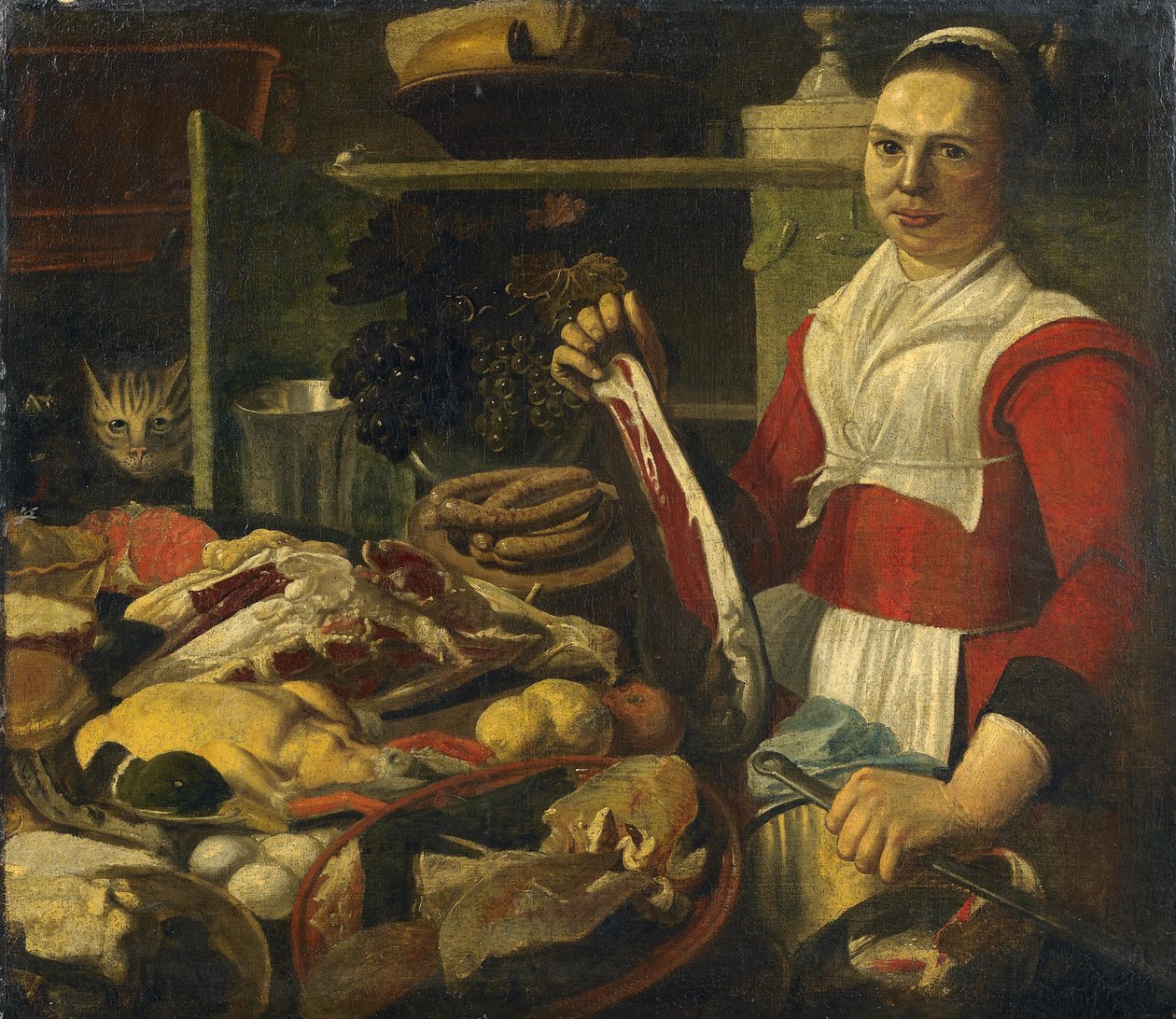 Büyük mutfak natürmort by follower of Pieter Corneliusz. van Rijck