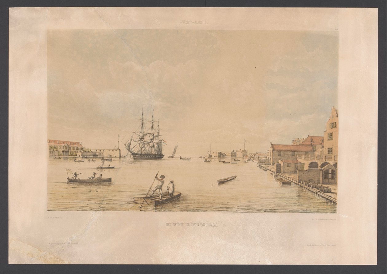 Willemstad Curaçao limanının geliri (nesne üzerindeki başlık) Batı Hint Adaları (nesne üzerinde dizi başlığı) Hollanda