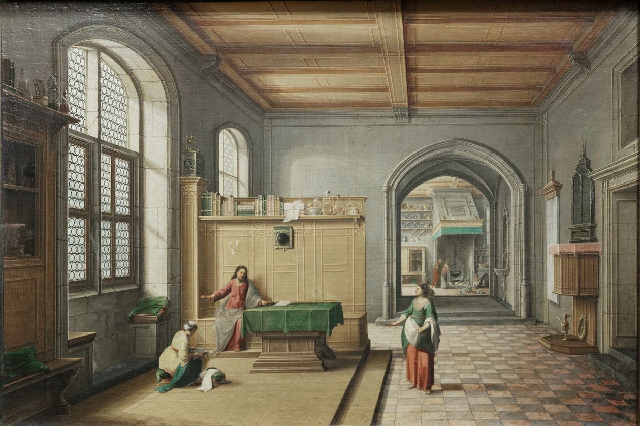 Marta ve Meryem ile İsa by Hendrik van Steenwyck