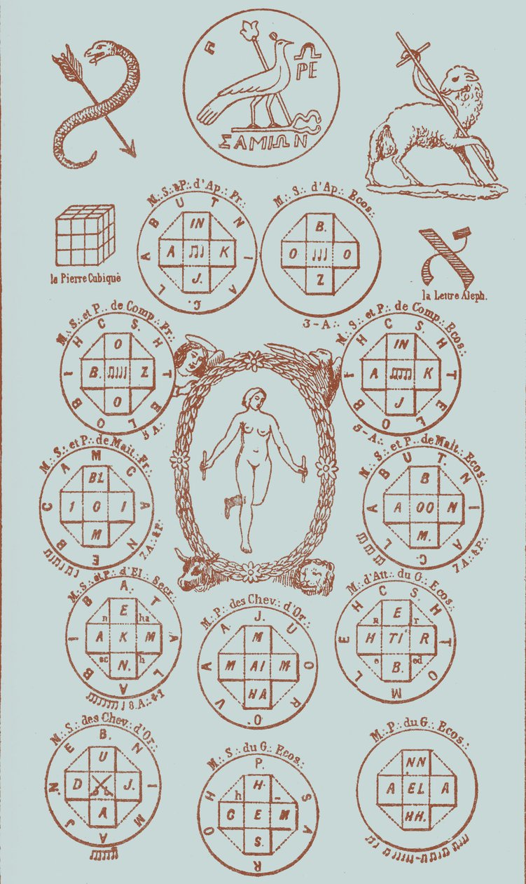 Tarotun yirmi birinci anahtarı by Éliphas after Lévi