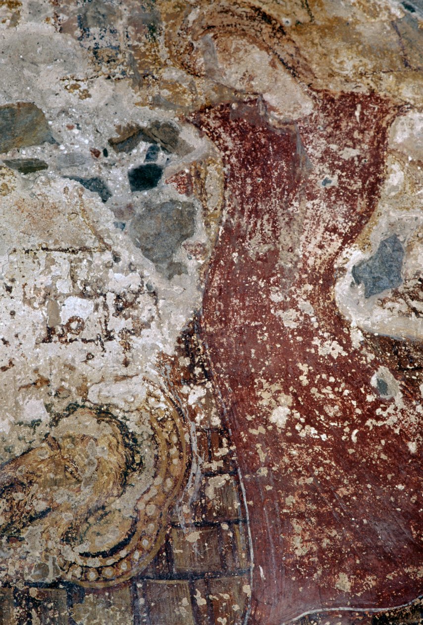 Agios Georgios Bizans kilisesinde fresk, Vathi, Girit, Yunanistan (fotoğraf) by Theodore Charles Ange Coquelin