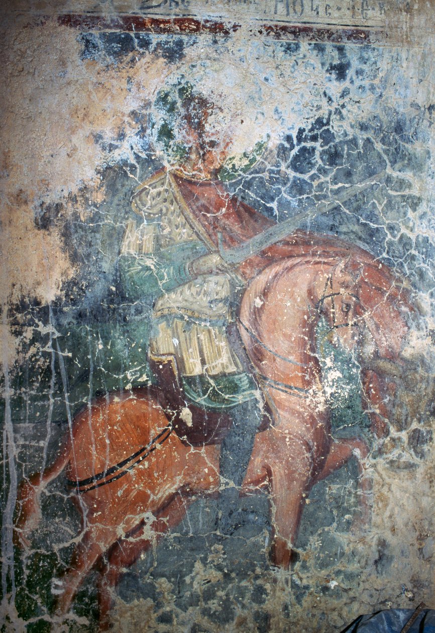 Kılıçlı atlı adam, Bizans kilisesi Agios Athanasios