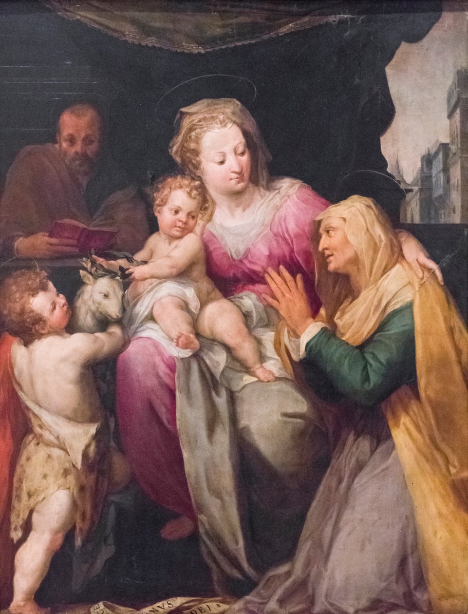 Aziz Anne ve Aziz John ile kutsal aile by or Wit Peter (c.1548 1628) Witte