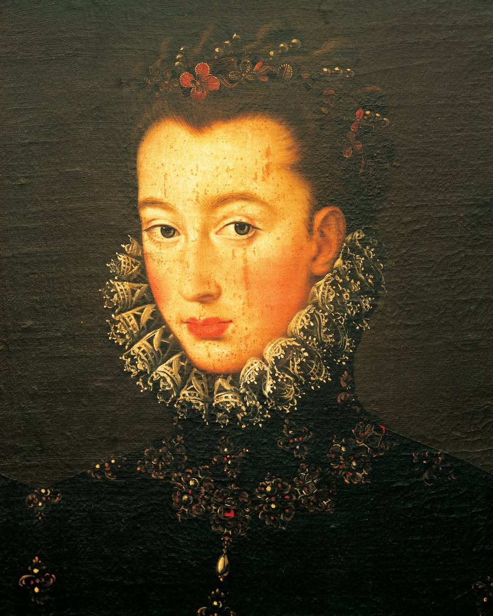 Urbino Düşesi Lucrezia d'Este'nin (1535-1598) Portresi, Federico Zuccari'ye (1539-1609) atfedilen resim by or Zuccaro Federico Zuccari
