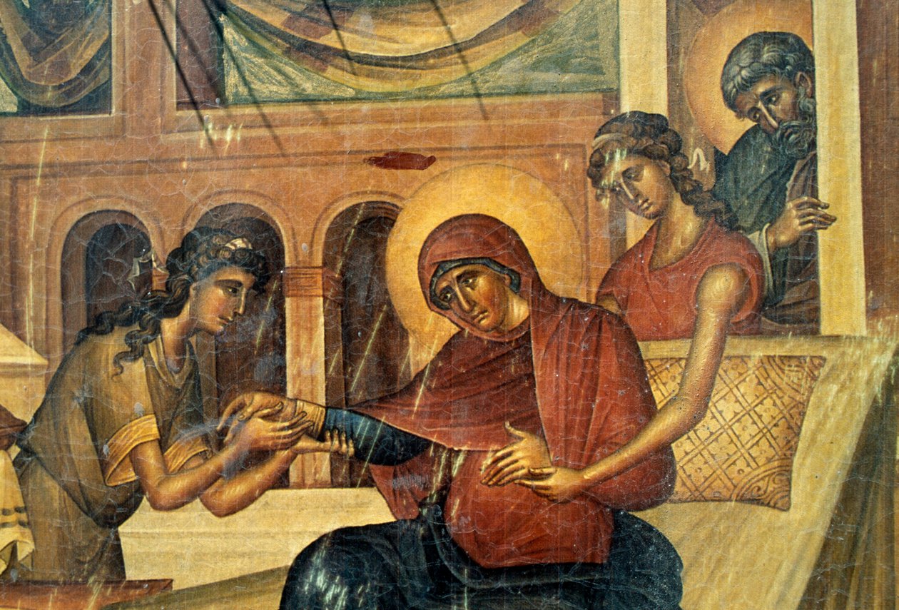 Adak ikonu, detay, Panagia kilisesi, Skafidia, Prodromi, Girit, Yunanistan (fotoğraf) by Unbekannt Unbekannt
