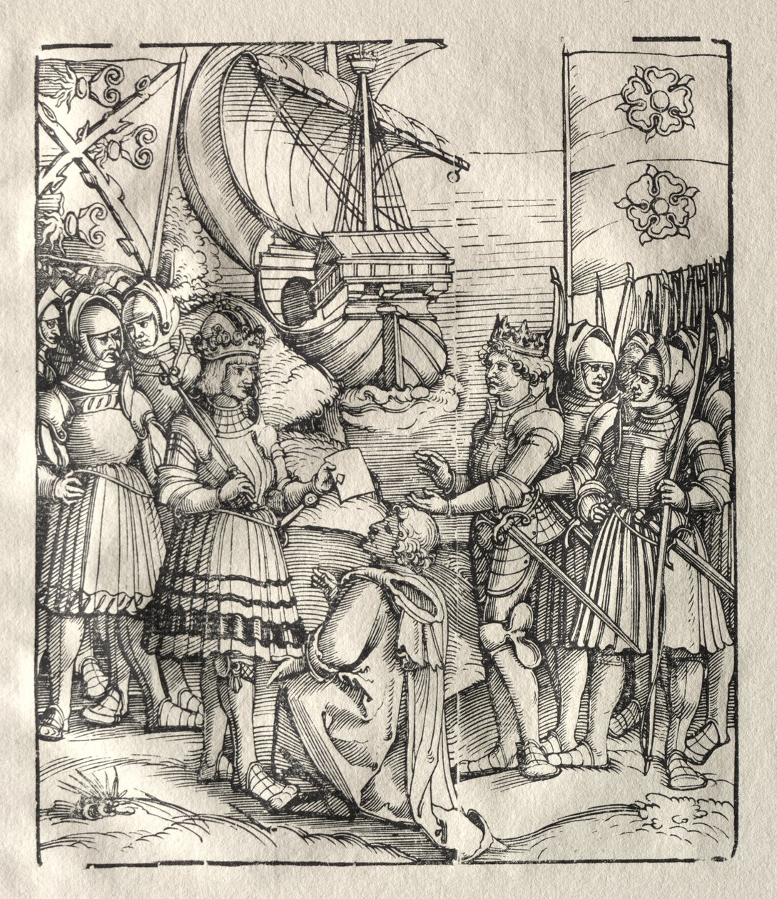 Maximilian Henry VII ile Barışıyor by possibly by Peter Flötner