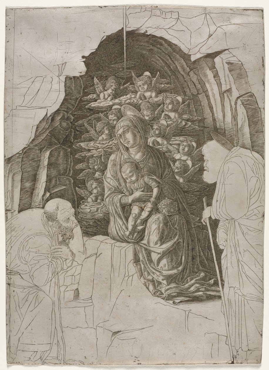 Mağaradaki Bakire ve Çocuk by probably by the so called Premier Engraver