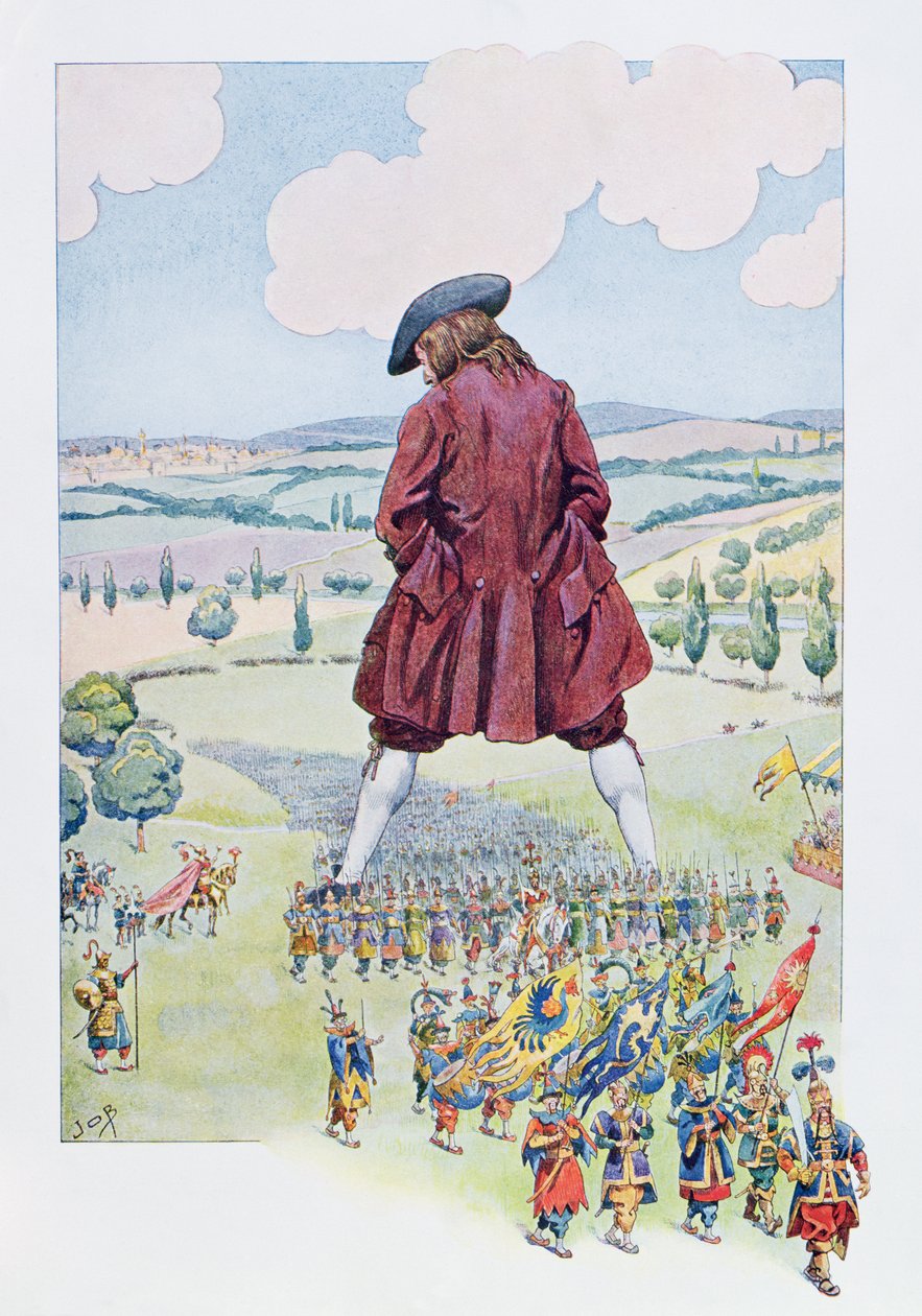 Gulliver Lilliput ordusunu teftiş ediyor, 