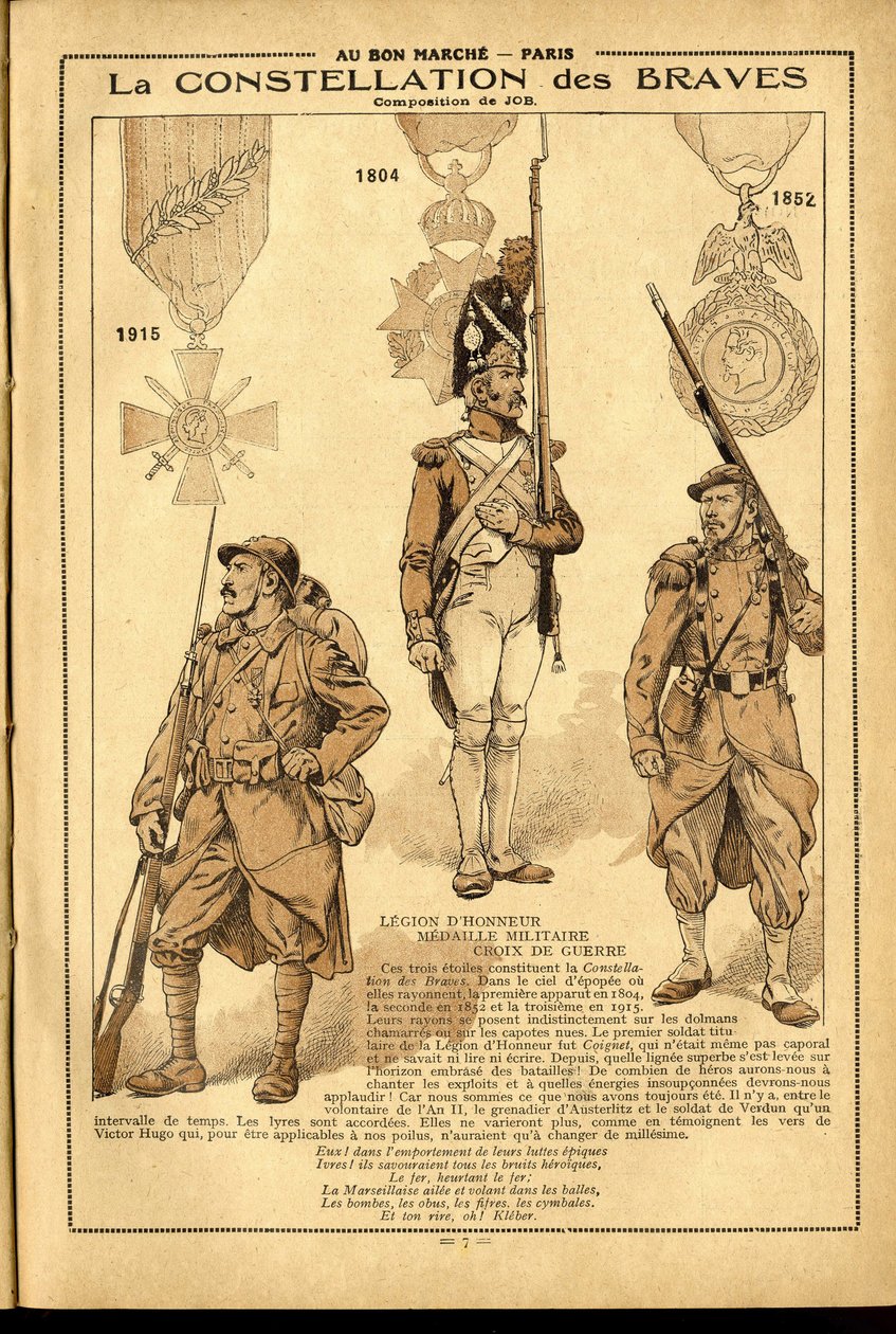 Bon Marche Günlüğü 1917 - İş İllüstrasyonu (Jacques Marie (Jacques-Marie) Gaston Onfray ve Breville) (1858-1931): 1905 by pseudonym for Onfray de Breville Jacques Job