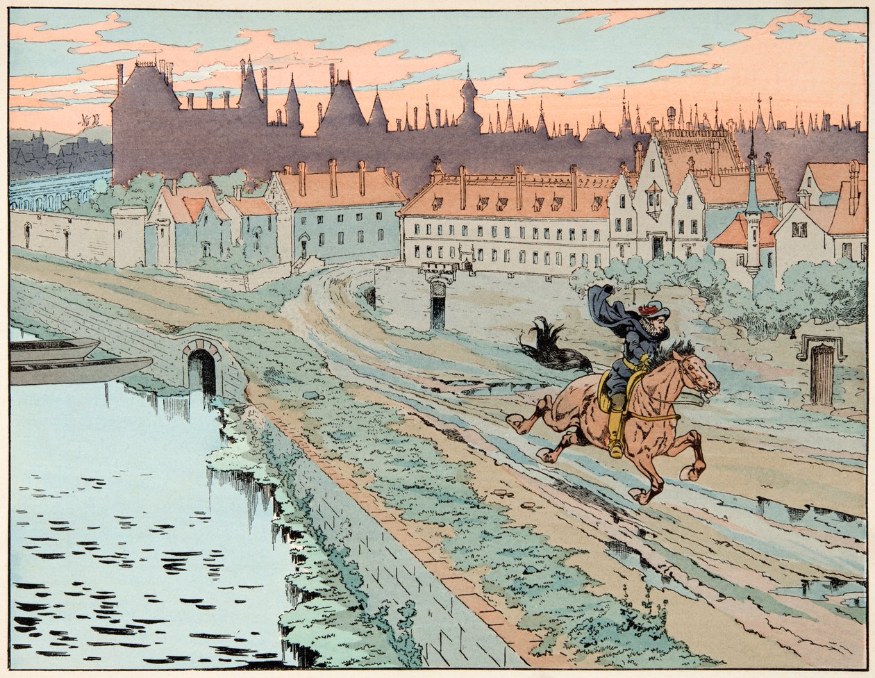 “Le bon roy Henri” kitabından alınan çizim, Jacques Marie Gaston Onfray de Breville dit JOB (1858-1931): 1575