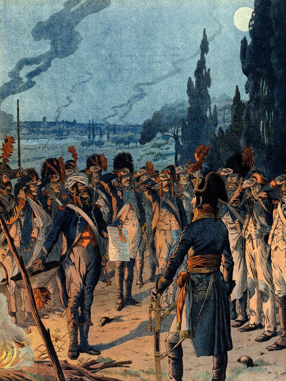 İtalyan Seferi: 10 Mayıs Lodi Savaşı akşamı by pseudonym for Onfray de Breville Jacques Job
