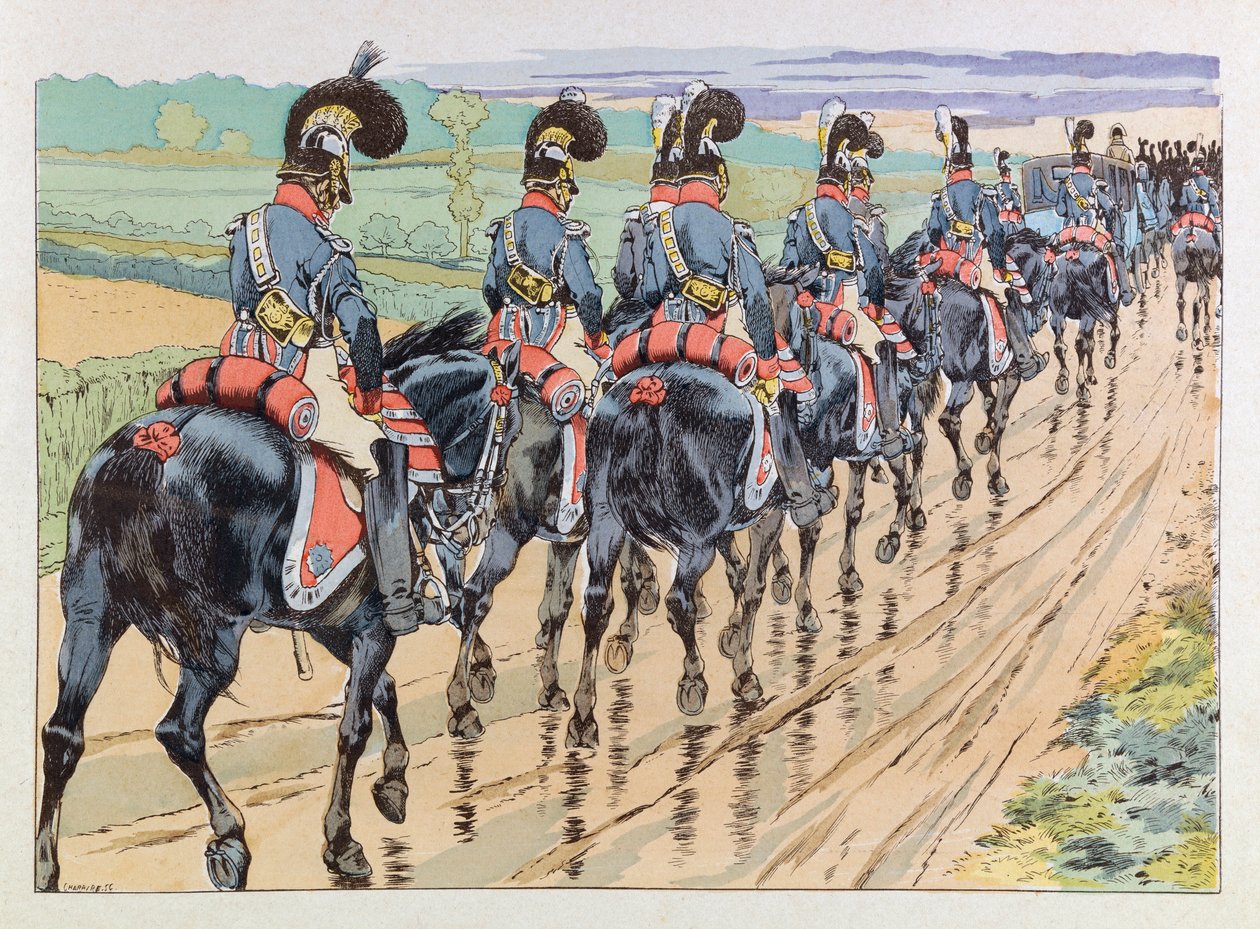 Jacques Marie Gaston Onfray de Breville JOB (1858 - 1931); “” Les epees de France” kitabından örnek: Napolyon